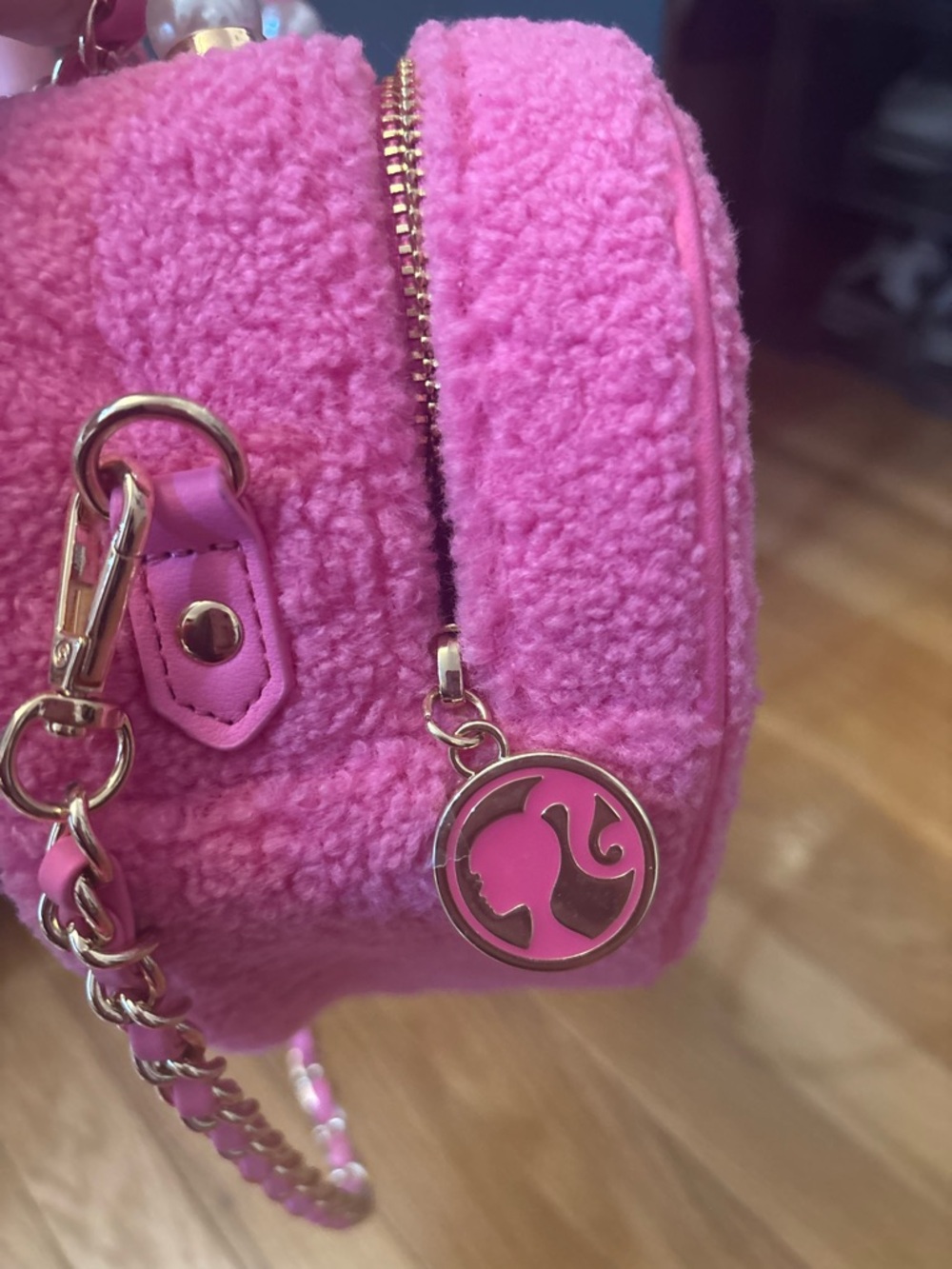 Barbie Pink Heart Shaped Mini Bag with Pearl Handle - Picture 3 of 3
